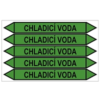 Značení potrubí, chladicí voda